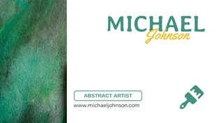 Teal And Yellow Modern Professional Painting Business Card - Seite 2