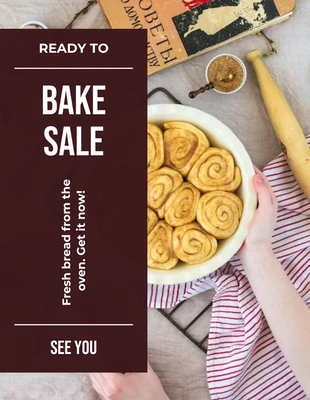Free  Template: White And Red Bake Sale Flyer