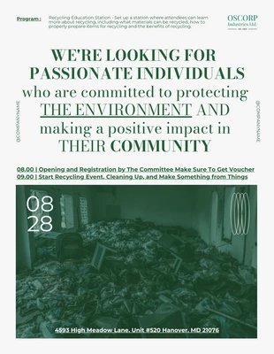 Free  Template: Cartaz do evento do Dia da Terra Bege e Verde