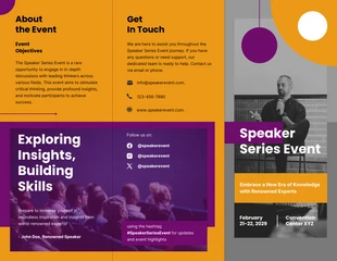 Free  Template: Speaker Series Event Brochure