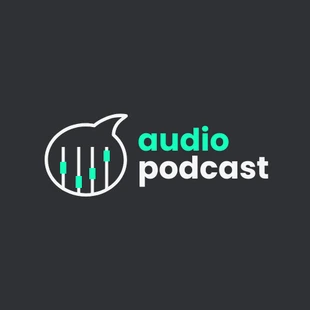 business  Template: Logotipo creativo de podcast de música