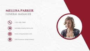 White And Red Minimalist Texture Creative Skincare Business Card - Pagina 2