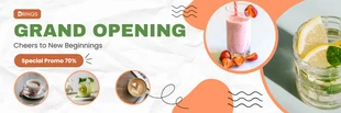 Simple Orange Grand Opening Restaurant Banner