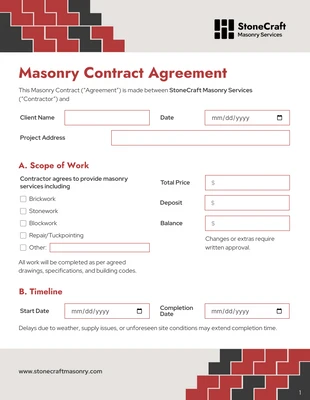 business interactive Template: نموذج عقد البناء