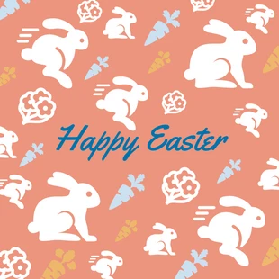 Free  Template: Happy Easter Pattern Instagram Post