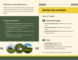 Golf Brochure Template - Seite 2