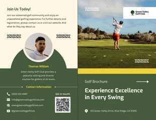 Free  Template: Modello di brochure per il golf