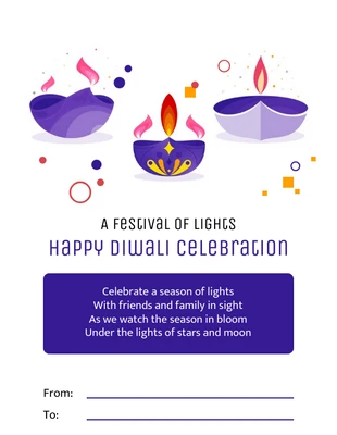 Free  Template: Striscione Happy Diwali stampabile