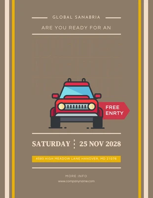 Free  Template: Brown And Yellow Vintage Adventure Poster