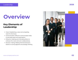 Yellow & Purple Minimalist Design Leadership Presentation - صفحة 2