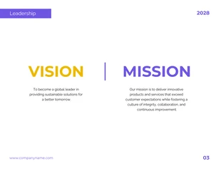 Yellow & Purple Minimalist Design Leadership Presentation - Página 3