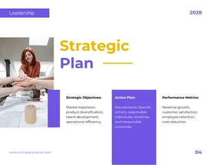 Yellow & Purple Minimalist Design Leadership Presentation - Página 4