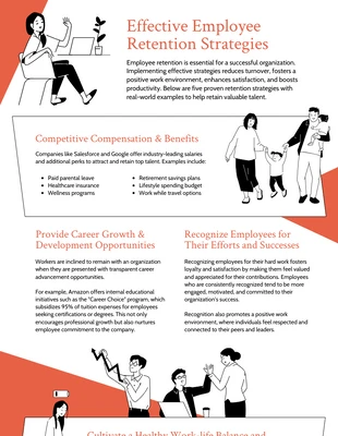 Free  Template: Modèle d'infographie informative sur la rétention des employés