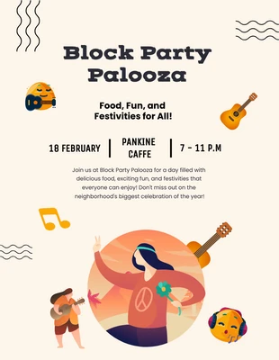 Broken White Block Party Invitation
