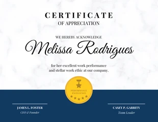 business  Template: Company Certificate Of Recognition