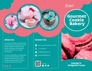 premium  Template: Gourmet Cookie Bakery Brochure