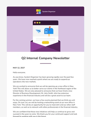 business and accessible Template: Corporate Newsletter Template