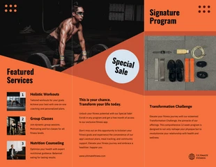 Simple Orange and Grey Fitness Brochure - Seite 2