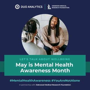 business and accessible Template: Post su Instagram del mese di sensibilizzazione sulla salute mentale di supporto