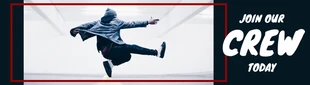 Free  Template: Banner YouTube di breakdance