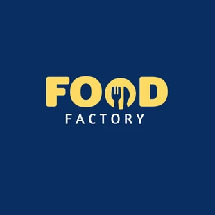 Free  Template: Food Factory Creative Logo
