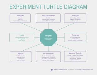 Vintage Green Purple Experiment Turtle Diagram
