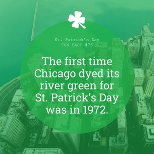 Free  Template: Historical Fact St. Patrick's Day Instagram Post