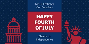 Free  Template: Post su Twitter di Freedom 4th of July