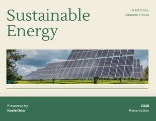Free  Template: Beige and Green Energy Animated Presentation