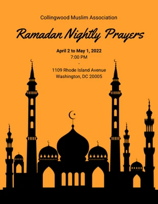 Free  Template: Invitación Silueta Ramadán