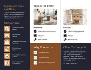 Commercial Real Estate Company Brochure Template - page 2