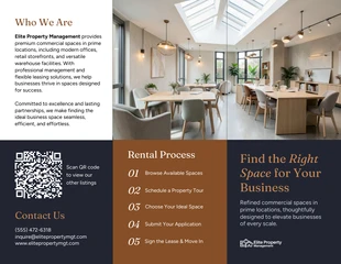 Free Template: Modèle de brochure pour société immobilière commerciale