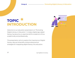 Yellow Shape Group Project Education Presentation - Página 3