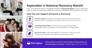 Free  Template: Unterstützender LinkedIn-Beitrag zum National Recovery Month