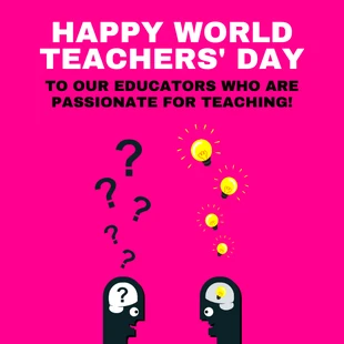 Free  Template: Message Instagram de la Journée mondiale des enseignants de la Passion