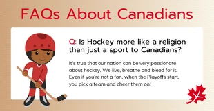 Free  Template: FAQs About Canadian Hockey Facebook Post