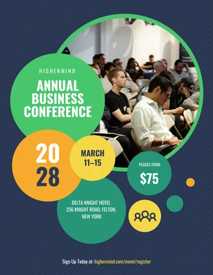 business  Template: Annual Business Conference Event Poster