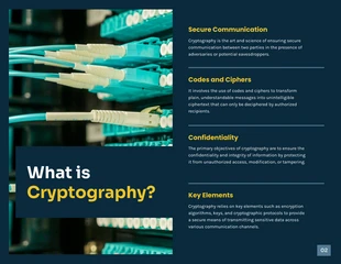 Dark Blue Cryptography Cool Presentation - Page 2