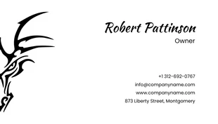 Black And White Dragon Tattoo Business Card - Seite 2