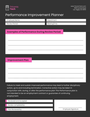 Free  Template: Melhoria de desempenho rosa e preto