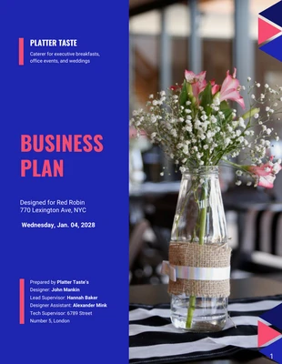 business  Template: Plan de negocio de Blue Hospitality