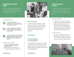 Green Minimalist  Modern Tri-fold Corporate Responsibility Brochure - Seite 2
