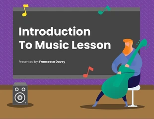 Free  Template: Apresentação animada de aula de música