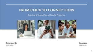 business  Template: Apresentação Mídia social moderna azul