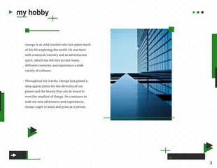 Simple Green White About Me Presentation - Pagina 3
