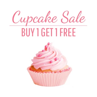 Free  Template: Cupcake Sale