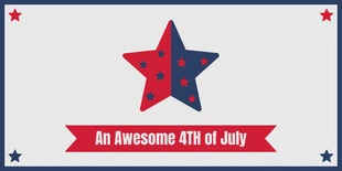 Free  Template: Simple Starry 4th of July Twitter Post