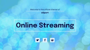 Free  Template: Light Blue eSports YouTube Banner