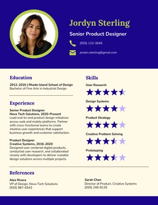 Free  Template: Plantilla de perfil de una página