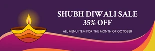 Free  Template: Banner de Diwali colorido moderno roxo escuro